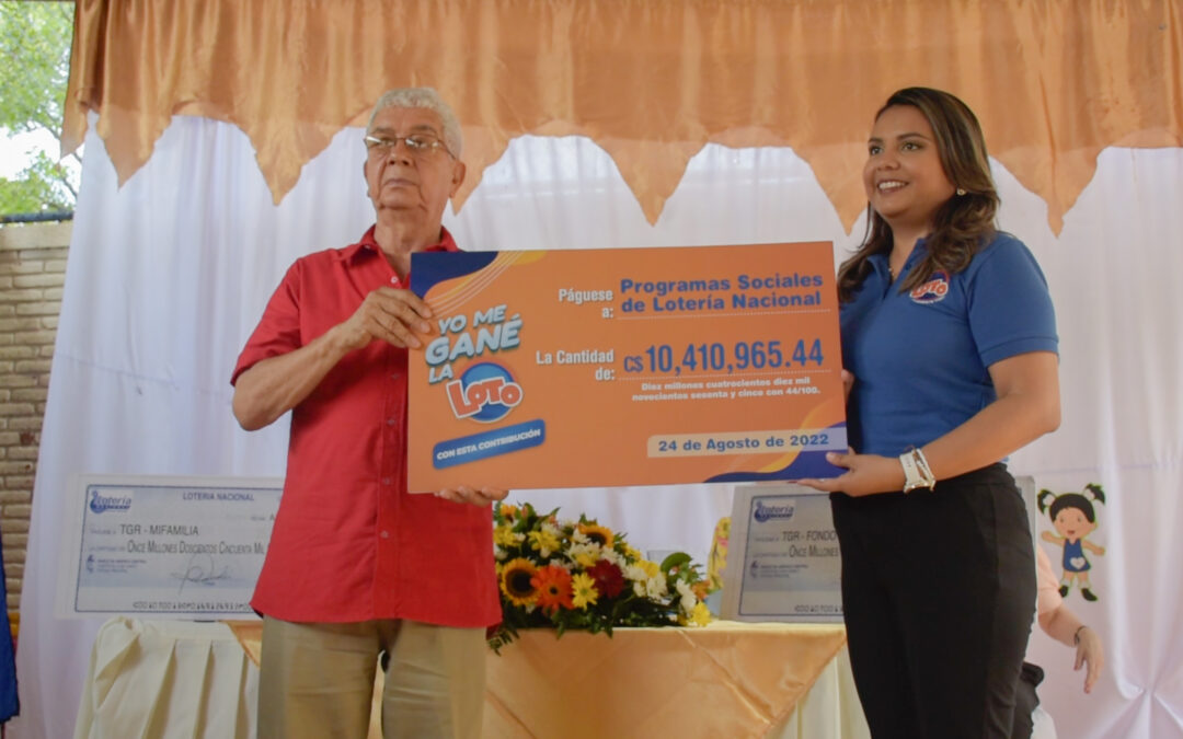 Loto Nicaragua Entrega 10 Millones De Cordobas A Programas Sociales De Loteria Nacional