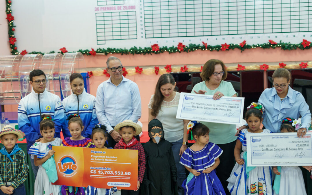 LOTO Nicaragua entrega contribución económica a los Programas Sociales de Lotería Nacional