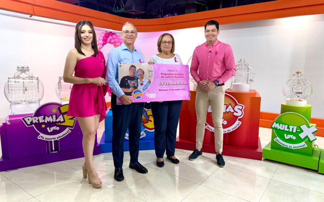 En el mes rosa loto reafirma su compromiso social; Entregando aporte económico a lotería nacional